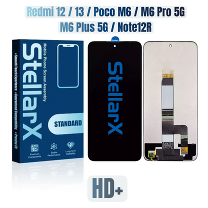 StellarX Standard Display HD+ For Redmi 12 / 13 / Poco M6 / M6 Pro 5G / M6 Plus 5G / Note12R