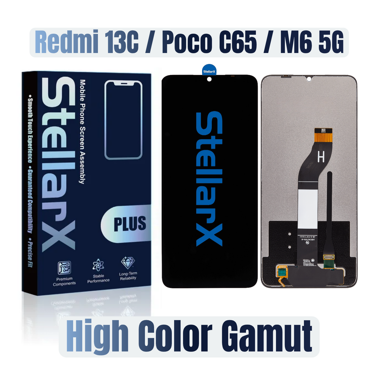 StellarX Plus Display High Color Gamut For Redmi 13C / Poco C65 / M6 5G