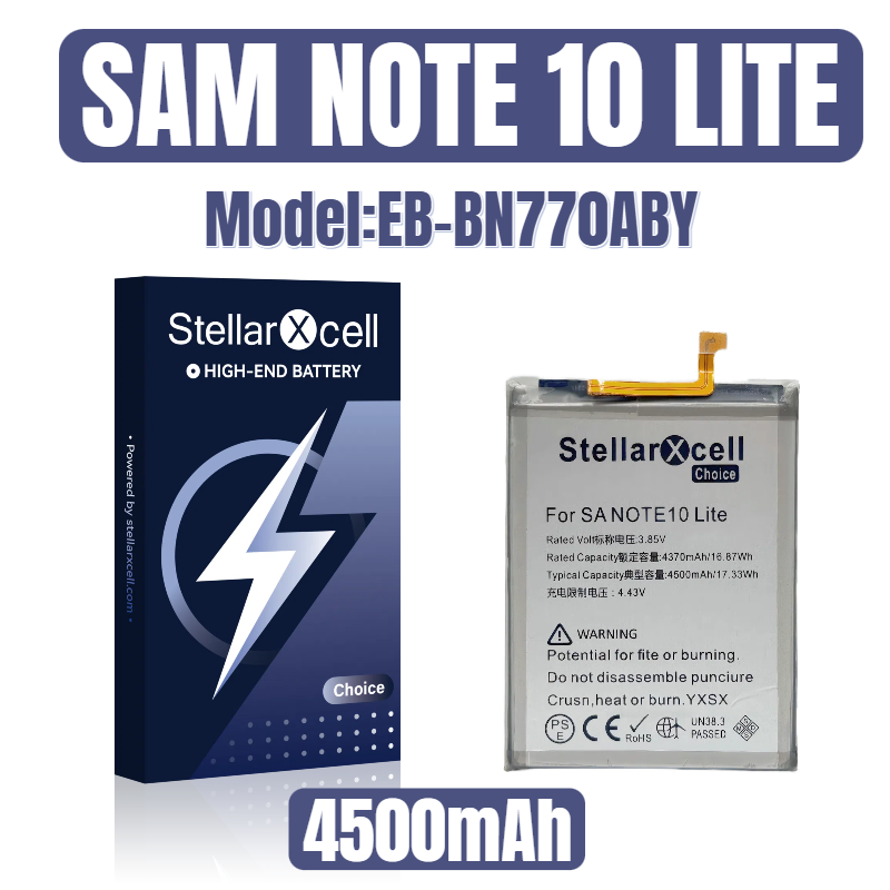 StellarXcell Choice Battery For Samsung NOTE10 LITE EB-BN770ABY