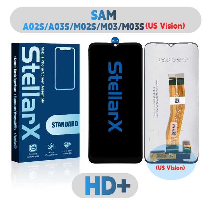 StellarX Standard Display HD+ For SAM A02S / A03S / M02S / M03 / M03S (U.S Vison)