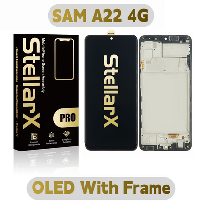 StellarX Pro Display Pro OLED With Frame For SAM A22 4G