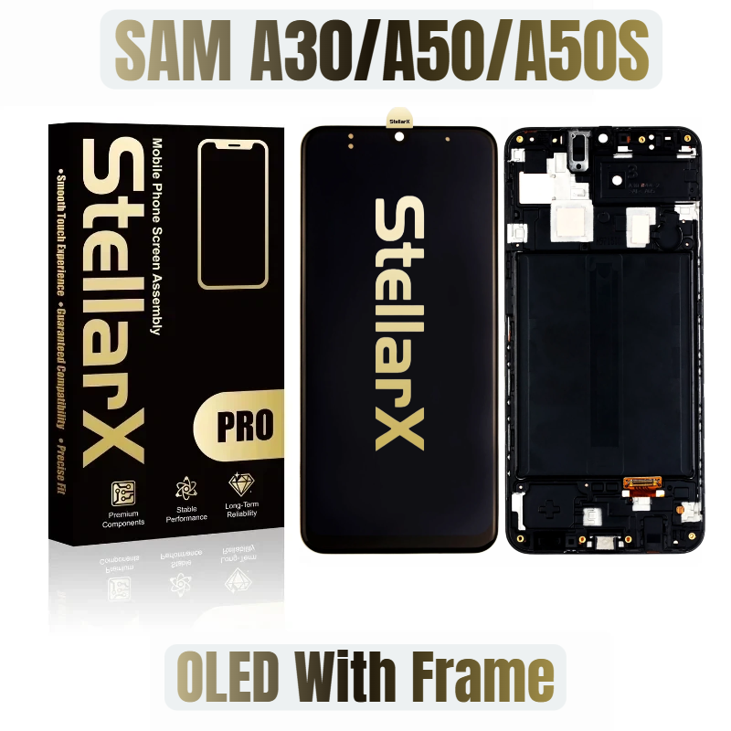 StellarX Pro Display Pro OLED With Frame For Samsung A30 / A50 / A50S