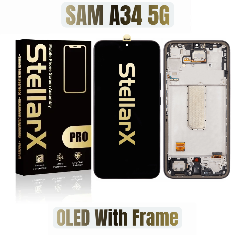 StellarX Pro Display Pro OLED With Frame For Samsung A34 5G