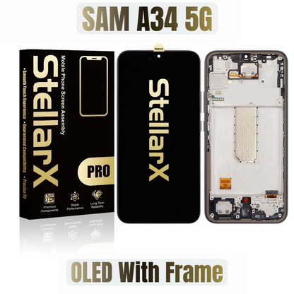 StellarX Pro Display Pro OLED With Frame For Samsung A34 5G