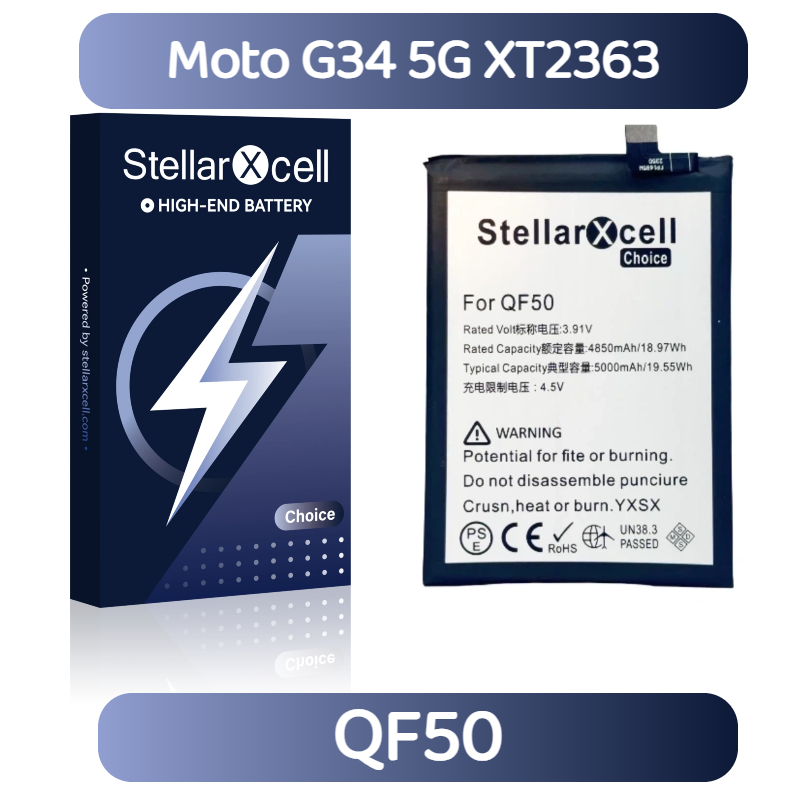 StellarXcell Choice Battery For Motorola G34 5G XT2363 QF50