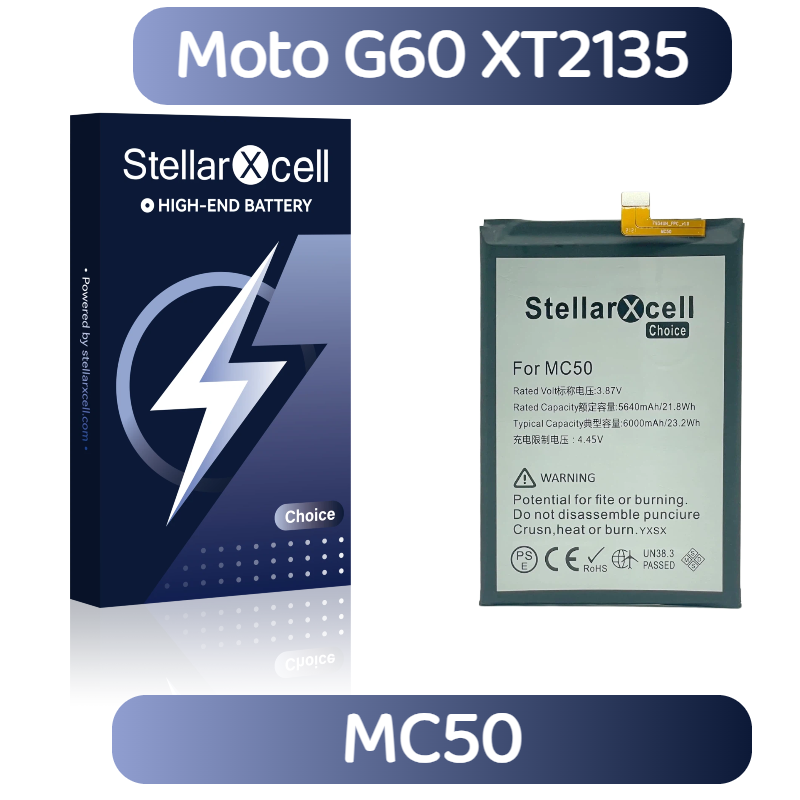 StellarXcell Choice Battery For Motorola G60 XT2135 MC50
