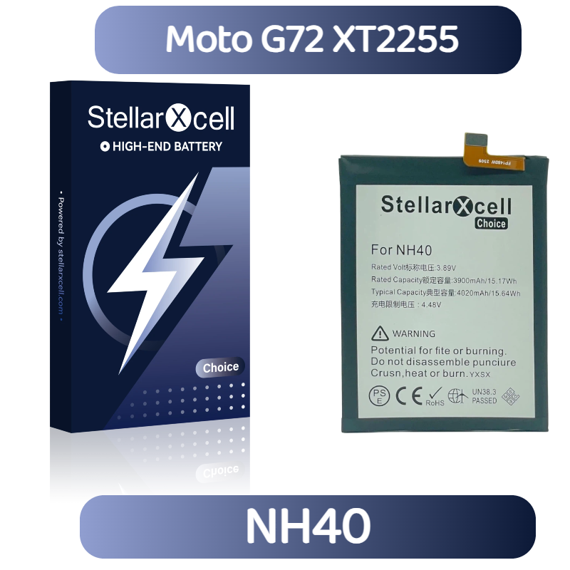 StellarXcell Choice Battery For Motorola G72 XT2255 NH40