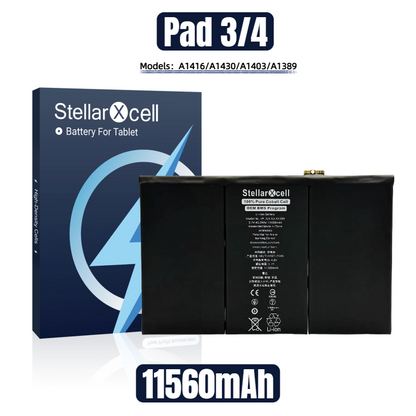 StellarXcell Tablet Battery For iPad 3/4  A1416/A1430/A1403/A1389