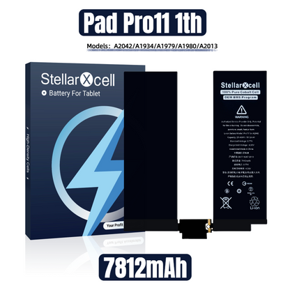StellarXcell Tablet Battery For iPad  Pro11 1th /A2042/A1934/A1979/A1980/A2013