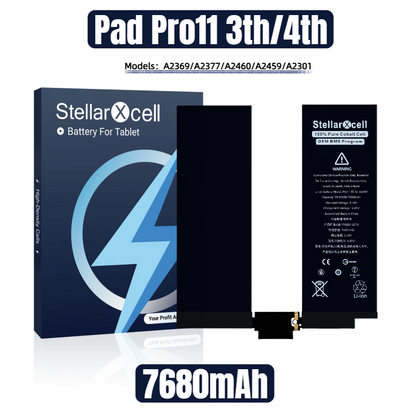 StellarXcell Tablet Battery For iPad Pro11 3th  /4th A2369/A2377/A2460/A2459/A2301