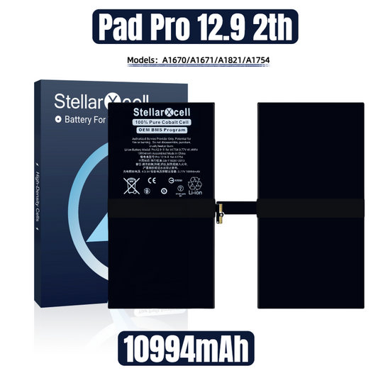 StellarXcell Tablet Battery For iPad Pro 12.9 2th