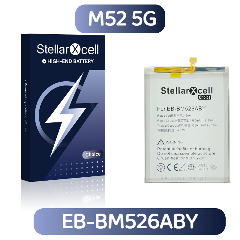 StellarXcell Choice Battery For Samsung M52 5G EB-BG526ABY