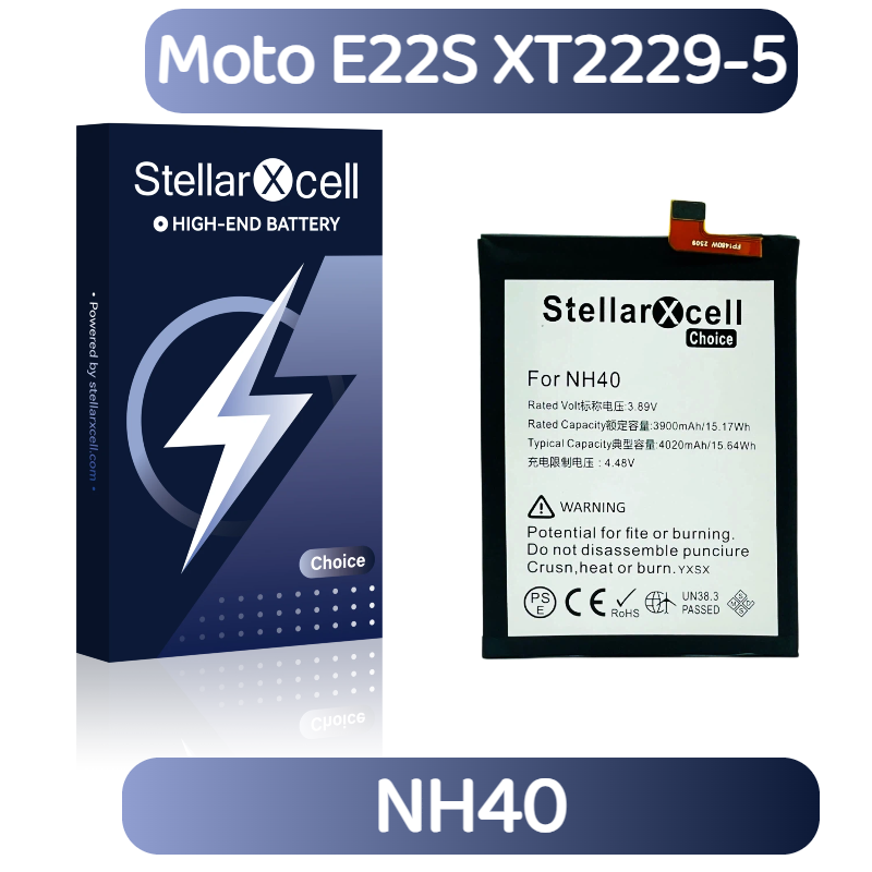 StellarXcell Choice Battery For Motorola E22S XT2229-5 NH40