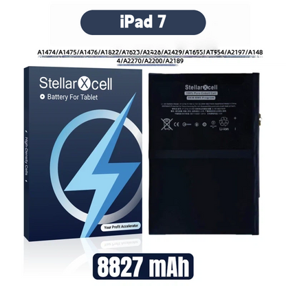 StellarXcell Tablet Battery For iPad 7 A1474 / A1475 / A1476 / A1822 / A1823 / A2428 / A2429 / A1893 / A1954 / A2197 / A1484 / A2270 / A2200 / A2189